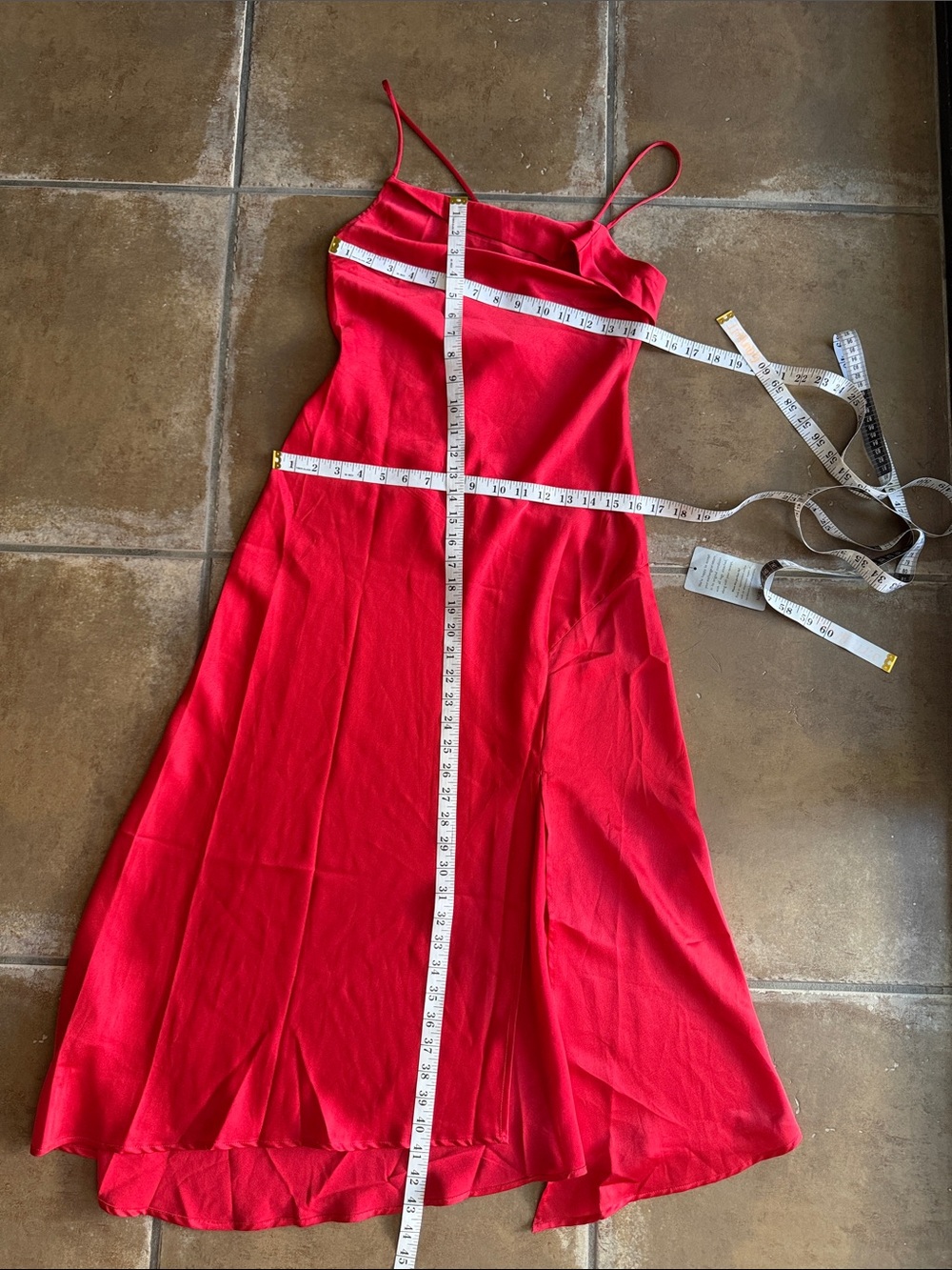 ASTR The Label Red Satin Slip Dress - Picture 12 of 12